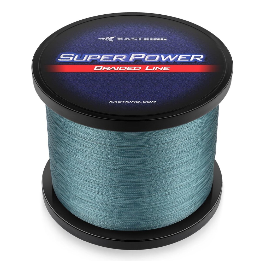 KastKing SuperPower Braided Fishing Line,Low-Vis Gray,15 LB ,1097 Yds