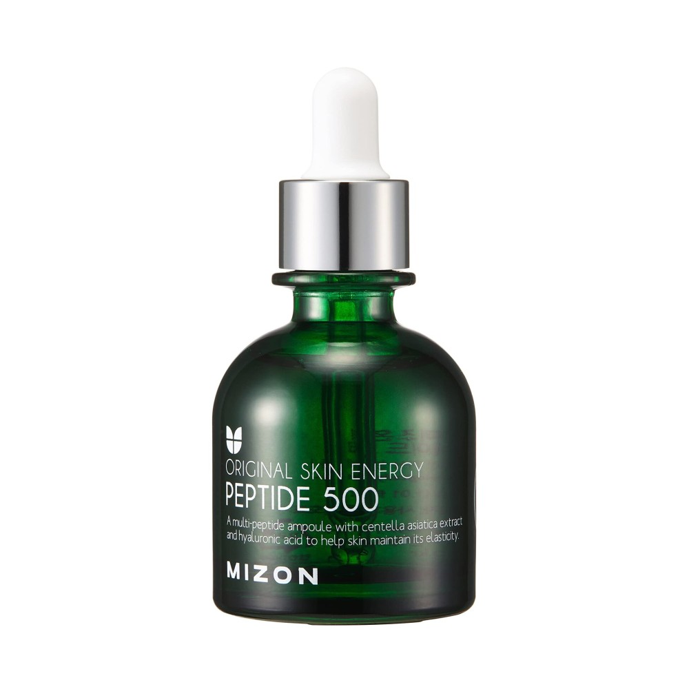 MIZON Peptide 500 Ampoule Peptides Adenosine Hyaluronic Acid Centella Asiatica Skin Elasticity Moisturizing Collagen Booster Korean Serum (1.01 fl. oz)