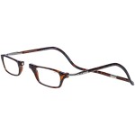 Clic Magnetic Reading Glasses for Men or Women, Computer Readers, Original Expandable (M-XL, Tortoise, 2.50 Magnification)