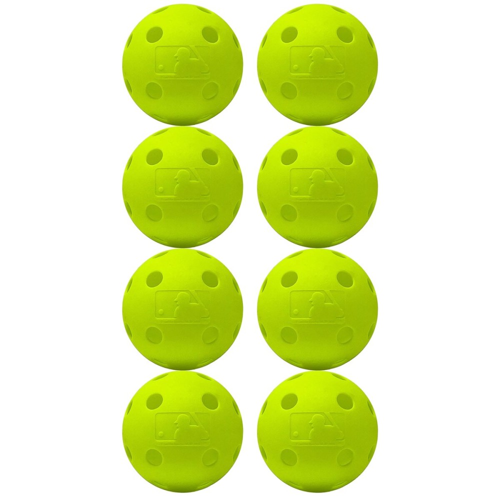 MLB Indestruct-A-Ball Optic Training Balls (8-Pack), 9-Inch, Yellow