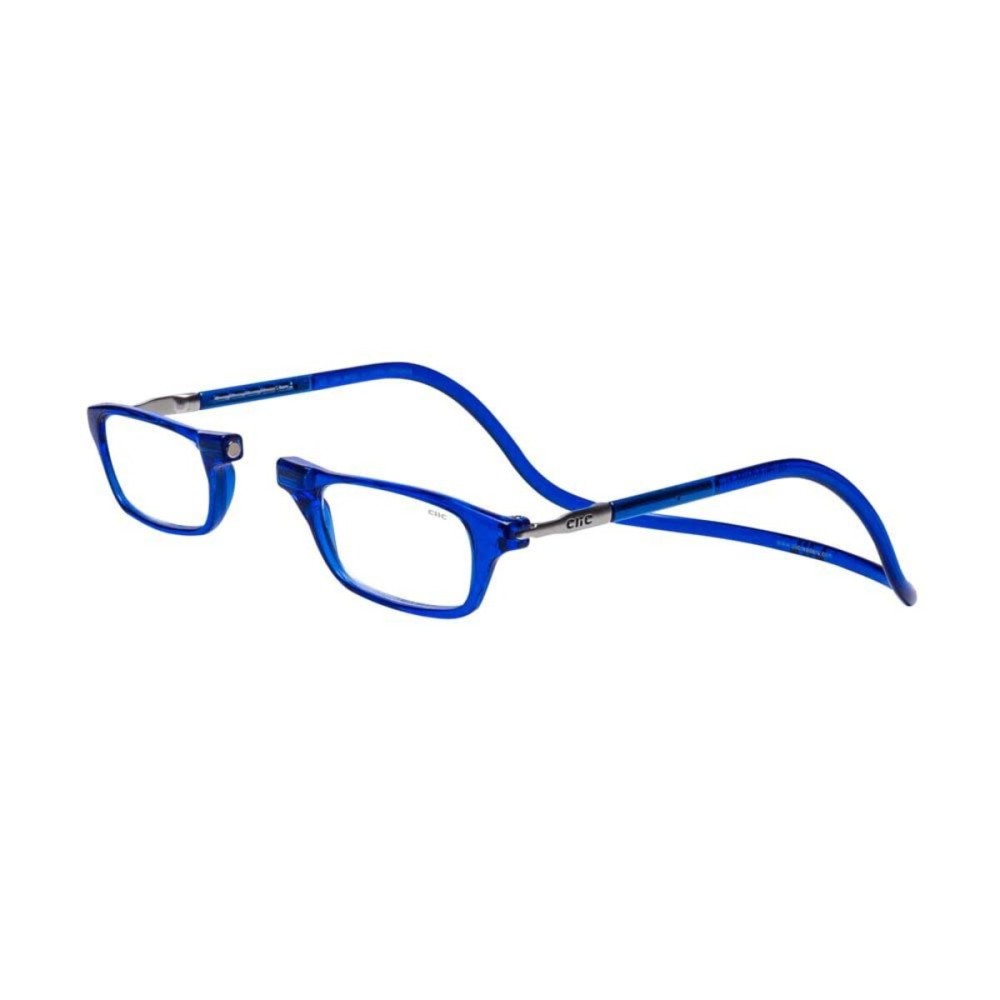 Clic Magnetic Reading Glasses for Men or Women, Computer Readers, Original (Blue, 2.00 Magnification)