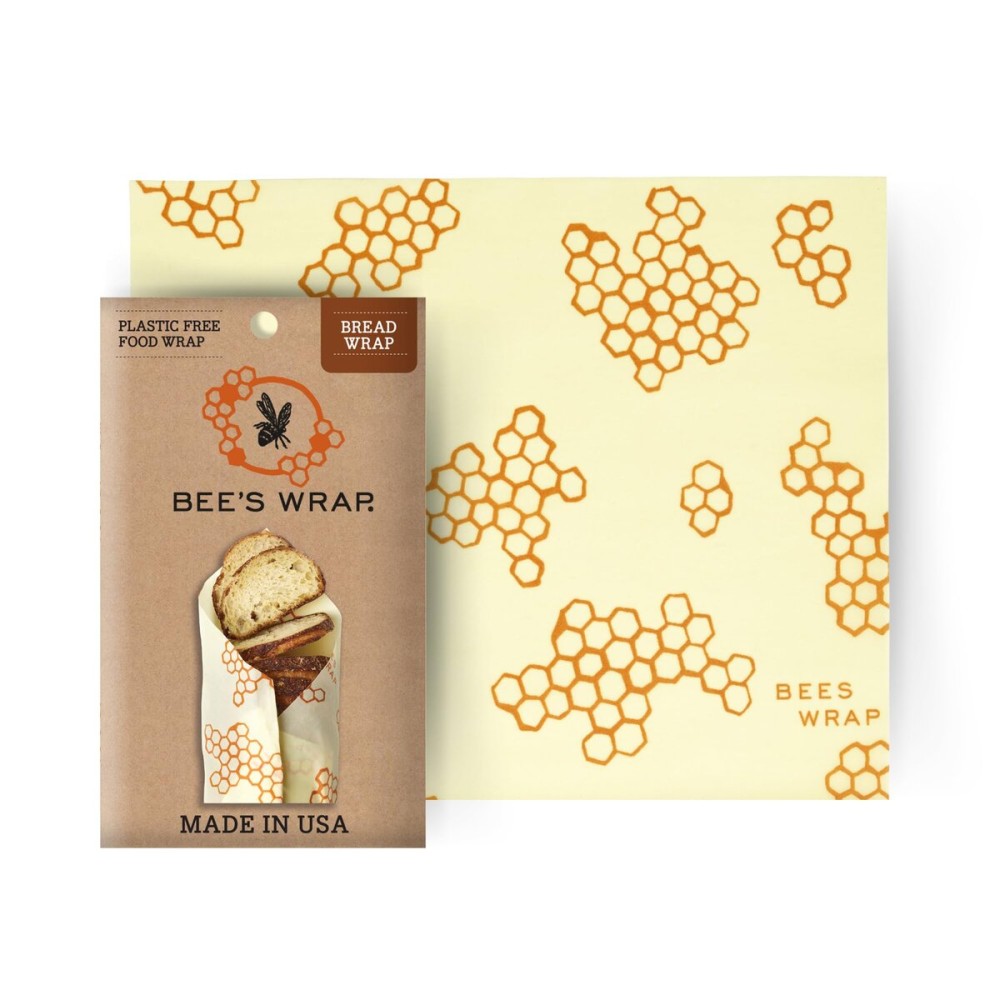 Bee\'s Wrap Beeswax Wraps for Food - Bread Wrap - Made in USA Reusable Bread Storage Bags - Organic & Eco-Friendly Alternative to Aluminum Foil, Sourdough Bags & Plastic Wrap, Honeycomb