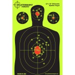 Splatterburst Targets - 12 x18 inch - Silhouette Splatter Target - Easily See Your Shots Burst Bright Fluorescent Yellow Upon Impact - Made in USA (25 Pack)