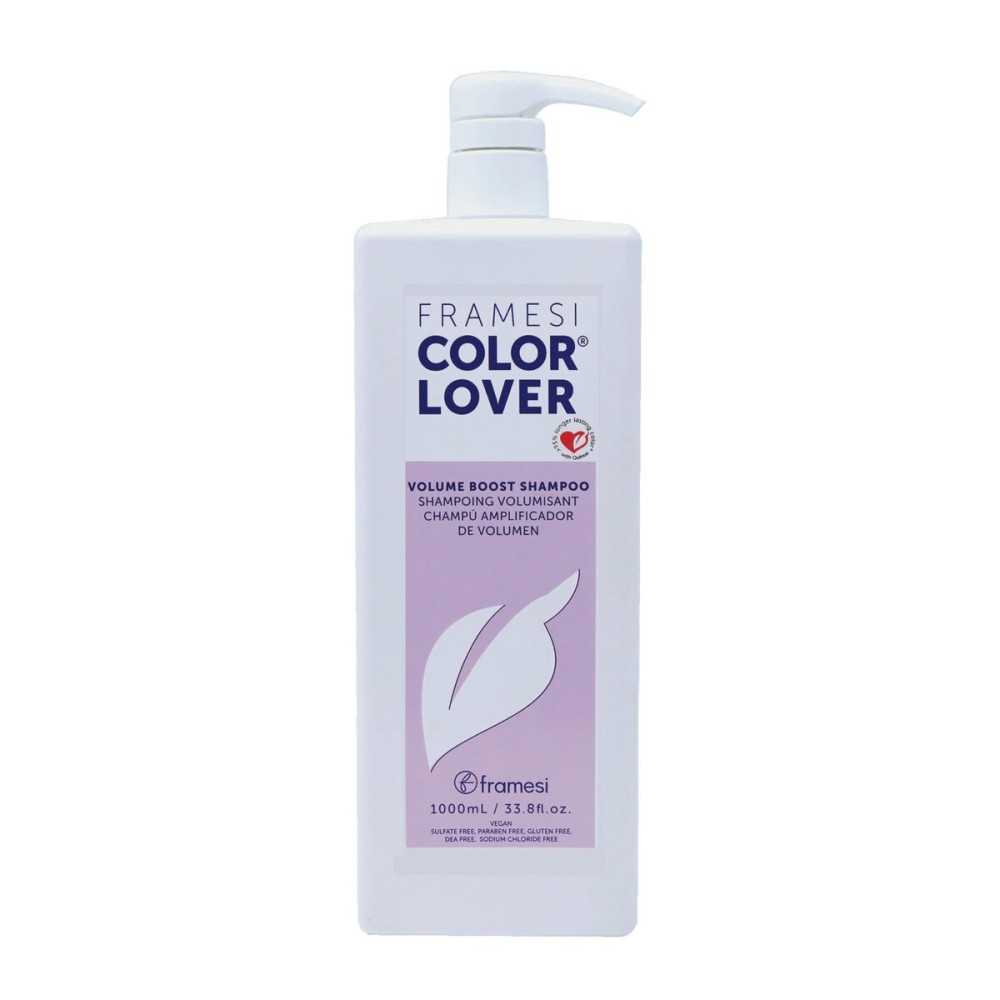 FRAMESI Color Lover Volume Boost Shampoo, 33.8 fl oz, Sulfate Free Shampoo with Quinoa and Aloe Vera, Color Treated Hair