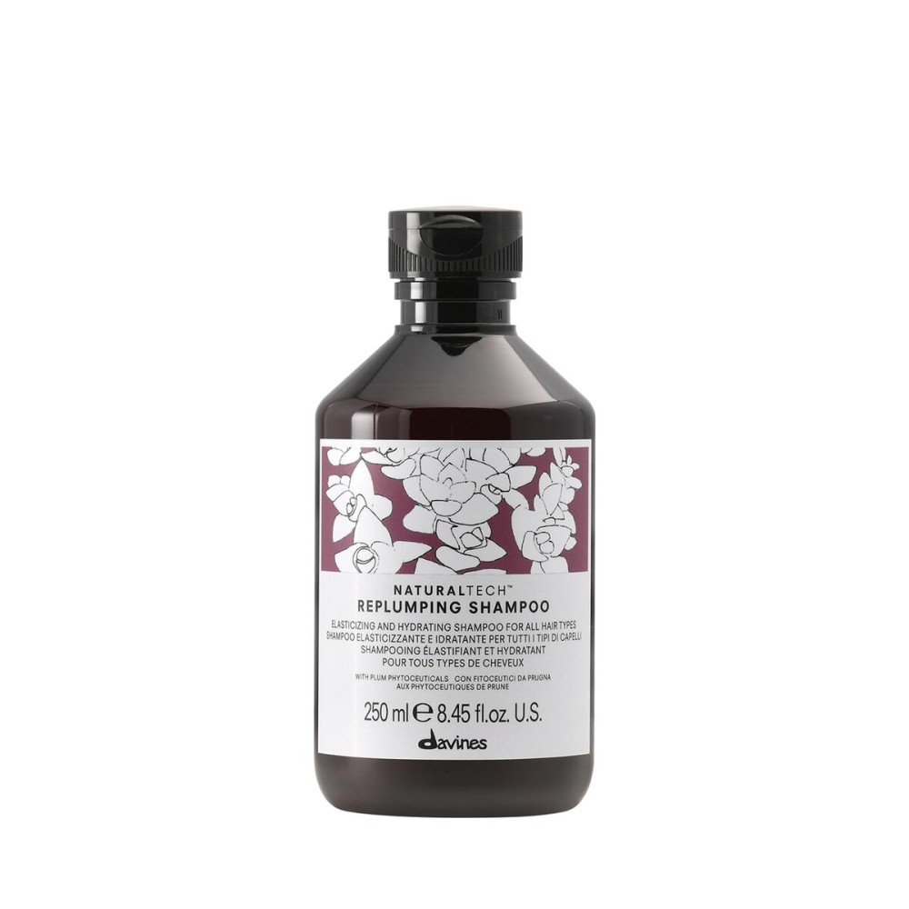 Davines Naturaltech REPLUMPING Shampoo, Gentle Cleasning To Add Hydration, Elasticity And Protection, Add Fullness, 8.45 fl. oz.
