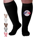 Mojo Compression Socks for Women and Men 20-30mmHg Knee High - Unisex Compression Stockings for Improving Circulation during Travel, Flights, Airplane - Black, Small - AB201