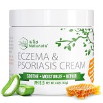 Wild Naturals Eczema & Psoriasis Cream for Dry, Itchy Skin - Eczema Relief for Adults & Kids - Moisturizing Psoriasis Cream with Manuka Honey