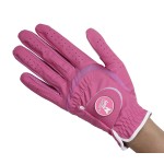 Lady Classic Soft Flex Golf Glove for Women with Magnetic Ball Marker | Comfortable Grip, Removable Marker, Soft Leather Palm Patch - Stylish & Flexible Ladies Golf Glove (Fuchsia/Left Hand/L)