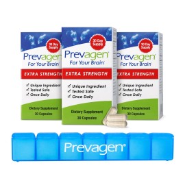 Prevagen Extra Strength - 90 Capsules (3 Month Supply) | Formulated for Your Brain | 20mg of Apoaequorin Plus Vitamin D3 with 7-Day Pill Minder