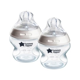 Tommee Tippee Natural Start Anti-Colic 5 oz BPA Free Baby Bottles, 0+ Months, Slow Flow Breast-Like Nipple, Self Sterilizing, Designed for Seamless Transition Between Bottle and Breast, Pack of 2