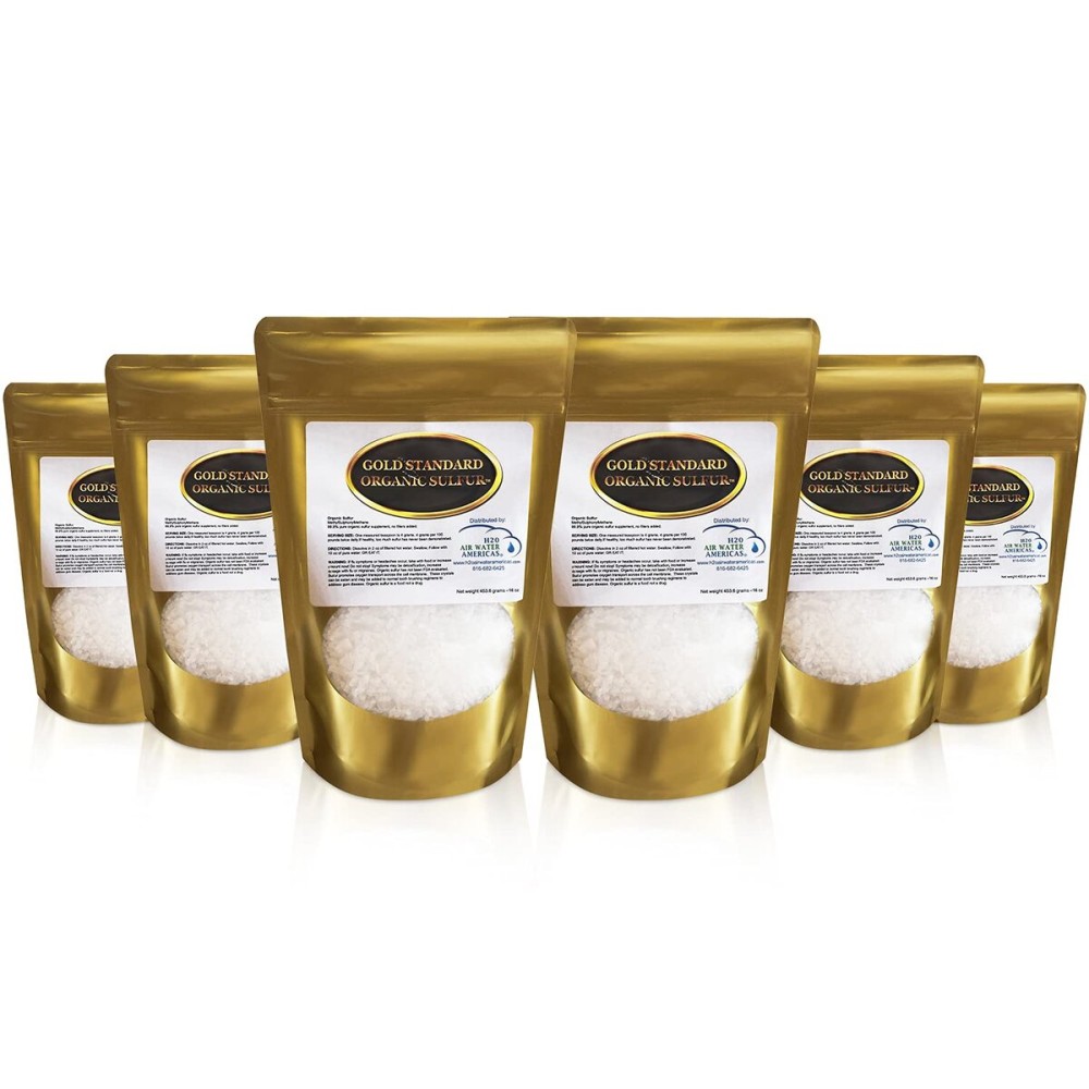 Gold Standard Organic Sulfur Crystals 6lb - 99.9% Pure MSM - High-Purity MSM Supplement Powder - Large Granular Flakes - 3rd Party Tested for Purity