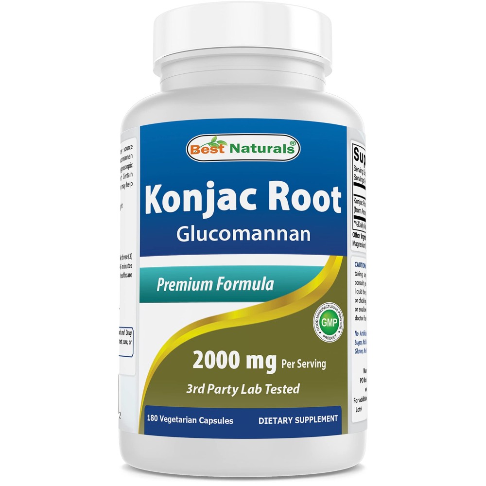 Best Naturals Konjac Root 2000mg, 180 Count