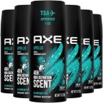 AXE Men Travel Deodorant, Aluminum-Free, Bodyspray, Apollo 6-Pack - 48H Anti-Sweat Protection, TSA-Approved Body Spray, 1 Oz Ea