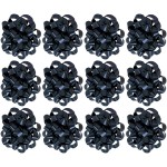 The Gift Wrap Company Decorative Confetti Gift Bows, Large, Black, pack of 12