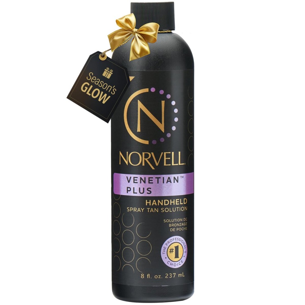 Norvell Premium Spray Tan Solution Venetian Plus 8 fl oz - Professional Sunless Tanning Formula for Deep Natural Bronze Glow, Streak-Free, Fast-Drying, Long-Lasting Color