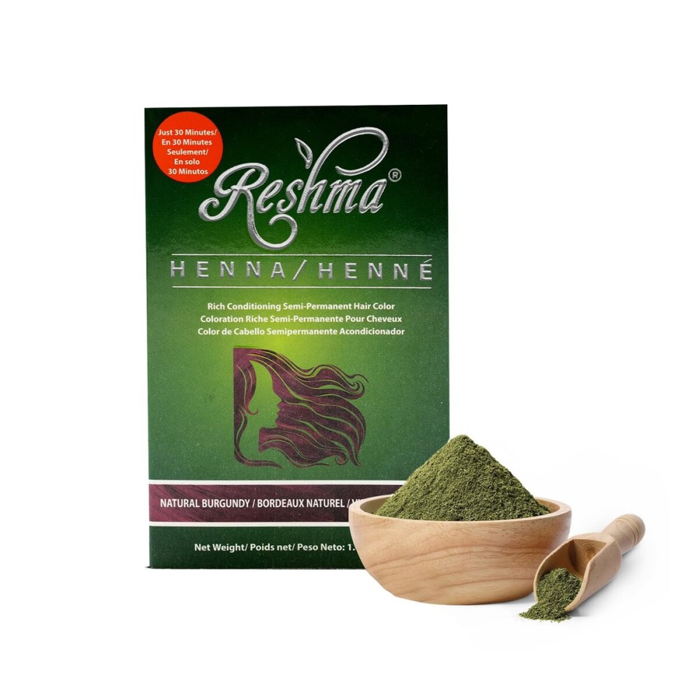 Reshma Beauty 30 Minute Henna Hair Color Infused with Organic Henna Lawsonia Inermis 100% Gray Coverage for Soft, Shiny Hair, Plant-Based Hair Dye-1.05 oz Pack of 1 (Burgundy)