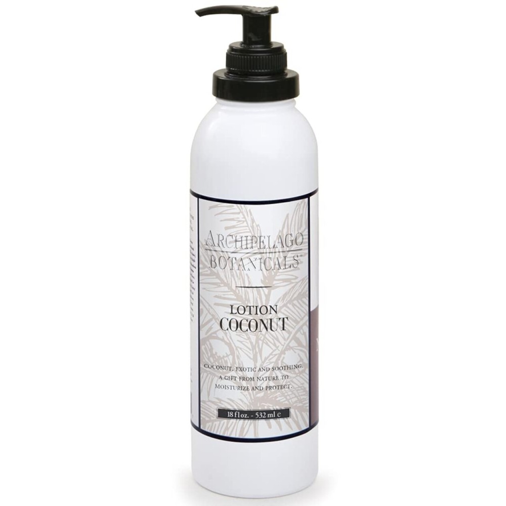Archipelago Botanicals Coconut Moisturizer, Nourishing Coconut Body Lotion for Hydrated, Vibrant Skin, Paraben Free, Phthalate Free, 18oz