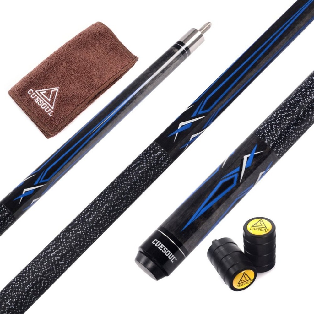CUESOUL 58 Inch 19oz 1/2 Maple Billiard Stick Pool Cue Set 11.5mm/13mm Tip[Weight Adjustable]