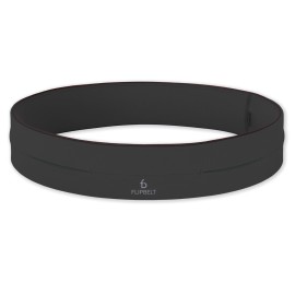 FlipBelt Classic Running Belt for Phone and Small Accessories, Exercise Waist Pouch for Women and Men, XL, Carbon