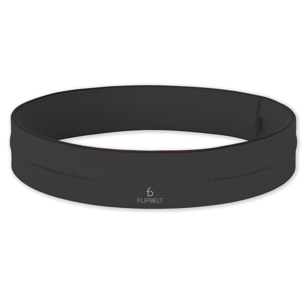 FlipBelt Classic Running Belt for Phone and Small Accessories, Exercise Waist Pouch for Women and Men, XS, Carbon