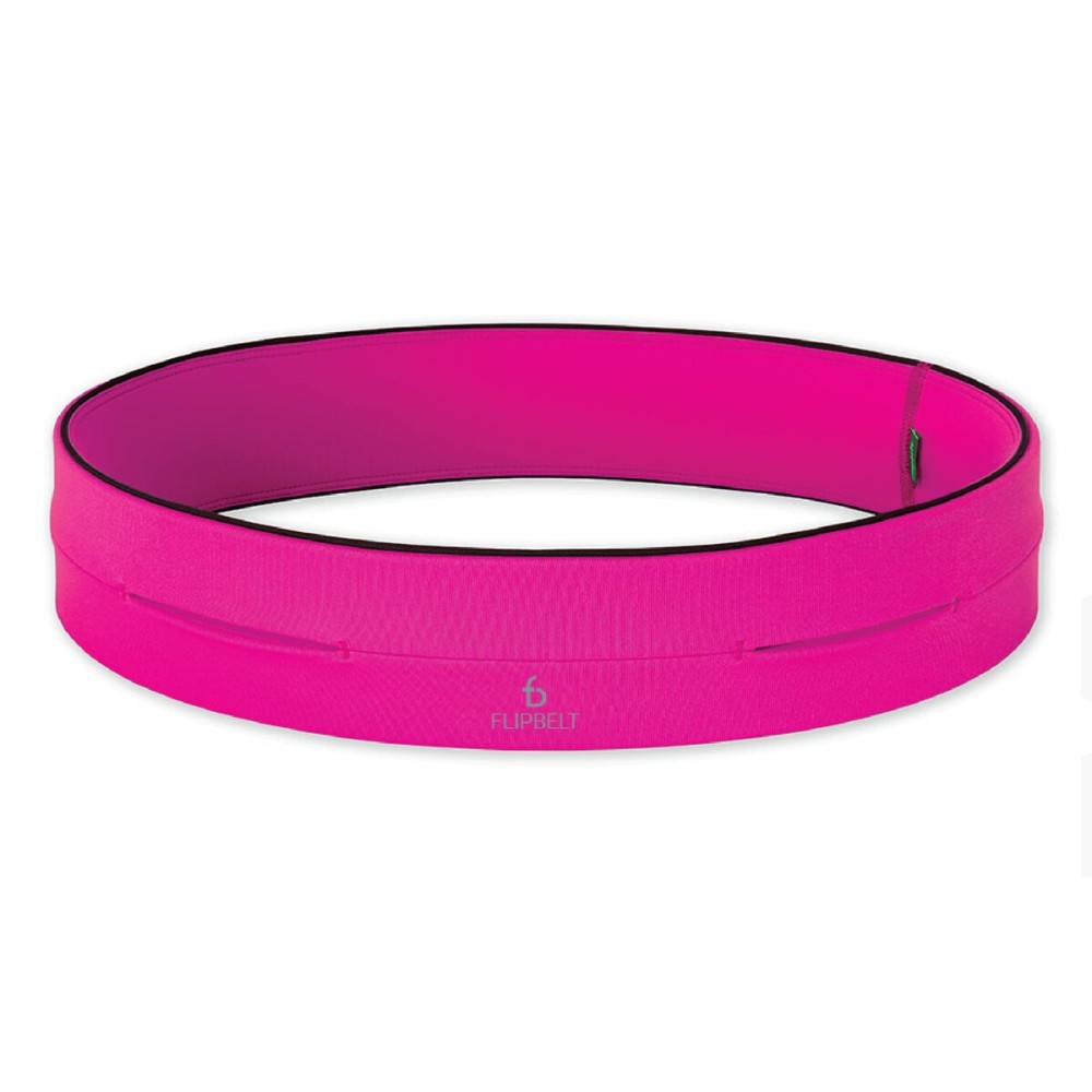 FlipBelt Classic Running Belt for Phone and Small Accessories, Exercise Waist Pouch for Women and Men, XL, Hot Pink