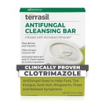 terrasil Antifungal Soap, Care & Relief of Jock Itch, Athletes Foot, Yeast Infection, Ringworm & Tinea Symptoms, Clinically Proven Clotrimazole, Natural, Dermatologist Tested (75gm)