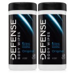 Defense Soap All Natural Body Wipes 2PK with Tea Tree Oil | Wrestling, Combat, Camping, Gym, Post Workout Shower Wipes for Men and Women. 40 Count (Pack of 2)
