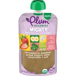 Plum Organics Mighty 4 Organic Toddler Food - Strawberry, Banana, Greek Yogurt, Kale, Amaranth, and Oat - 4 oz Pouch - Organic Fruit and Vegetable Toddler Food Pouch