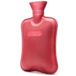 HomeTop Premium Classic Rubber Hot Water Bottle (Red)