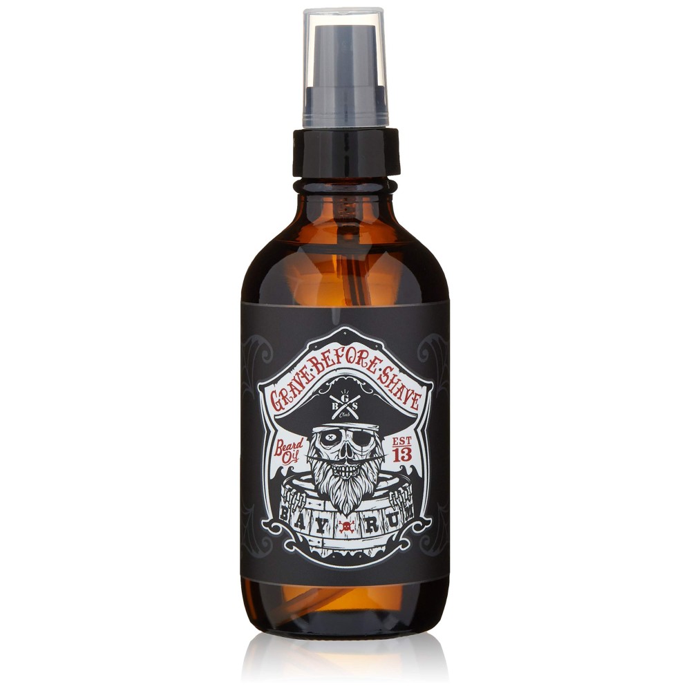 Grave Before Shave Beard Oil (Bay Rum Scent) 4 Oz. Bottle