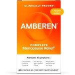 Amberen Menopause Supplement for Women, 60 Capsules, Clinically Proven, Helps Support Hormone Balance, Helps Relieve 12 Menopause Symptoms: Hot Flashes, Night Sweats, Mood Swings and More