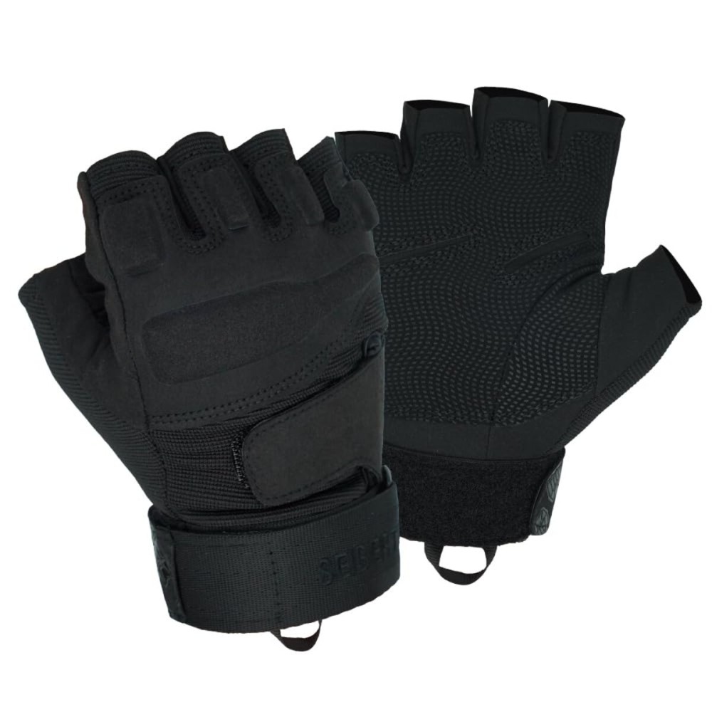 Seibertron S.O.L.A.G 1/2 Finger/Fingerless/Half Finger Multi-Function Sports Gloves Black S