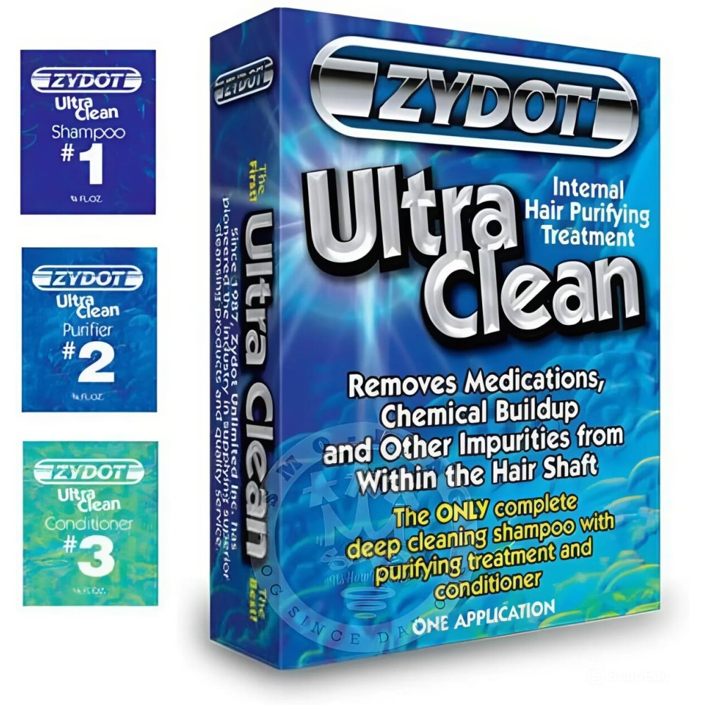 Zydot Ultra Clean Hair Detox Shampoo & Conditioner Kit, Removes Medications, Chemical Buildup & Impurities, Deep Cleansing Shampoo with Purifier & Conditioner for Hair Shaft Detox