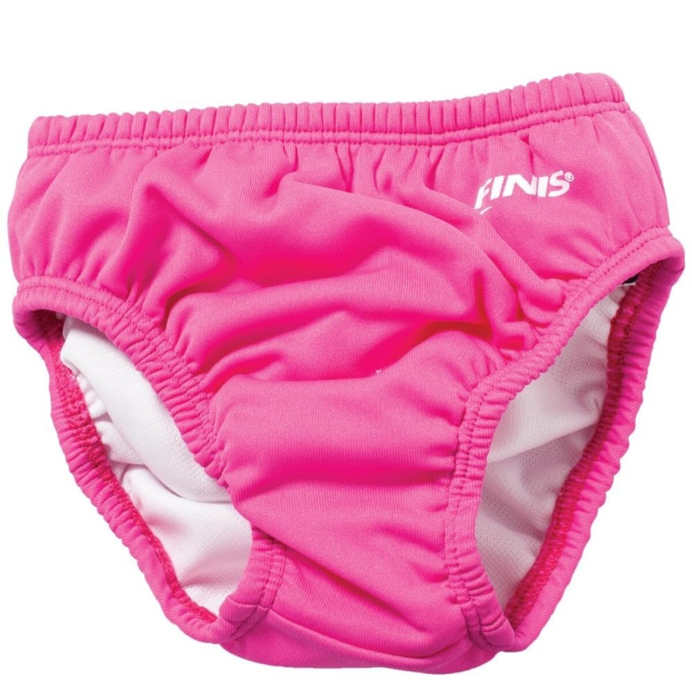 FINIS Reusable Swim Diaper for Babies - Snap Closure - UPF 50 & Up Sun Protection - Leak-Resistant Fit - Pink - XL