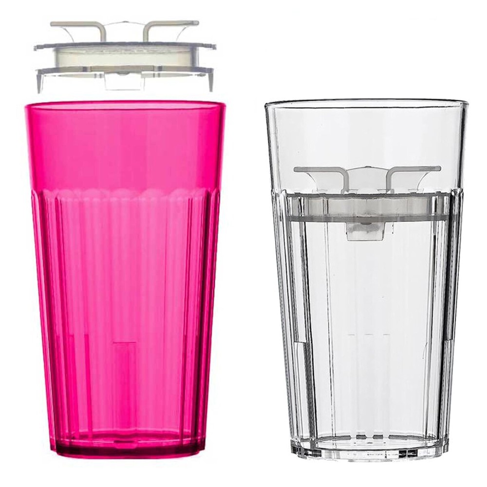 Reflo Smart Cup Bundle (Red & Clear 2-Pack) Baby-Led Weaning Cup for Toddlers, Montessori Transition Training, Slow-Spill 360 Rim Flow-Control, BPA-Free, Made in USA, E-Guide via QR Code