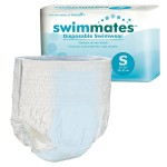 Swimmates Adult Swim Underwear, Pull-Up with Tear-Away Side Seams, Unisex, Disposable, Small/Youth XL (22- 36 Waist), 22 Count (Case of 4)