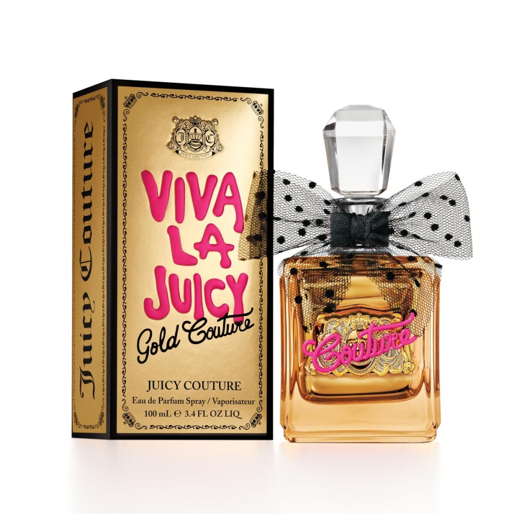 Juicy Couture Viva La Juicy Gold Eau De Parfum, Women\'s Perfume with Notes of Luscious Berry, Jasmine Sambac & Vanilla Cream - Fruity & Sweet, EDP Spray, 3.4 fl oz