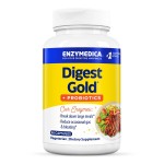 Enzymedica Digest Gold + Probiotics, 2-in-1 Digestive Enzymes & Probiotic Support, Promotes Gut Health with 1 Billion Active Cultures, 90 Capsules