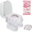 Potty Shields Toilet Seat Covers Disposable (12 Pack, Floral) - XL Waterproof Toilet Cover for Toddlers, Kids & Adults - Portable & Individually Wrapped for Travel, Potty Training & Public Restrooms