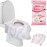 Potty Shields Toilet Seat Covers Disposable (20 Pack, Floral) - XL Waterproof Toilet Cover for Toddlers, Kids & Adults - Portable & Individually Wrapped for Travel, Potty Training & Public Restrooms
