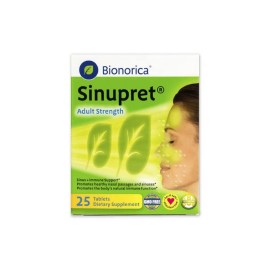 Bionorica Sinupret Adult Strength Sinus - Immune Support Supplement - All Natural - Herbal Nasal Passage & Immunity Boost - 25 Tablets