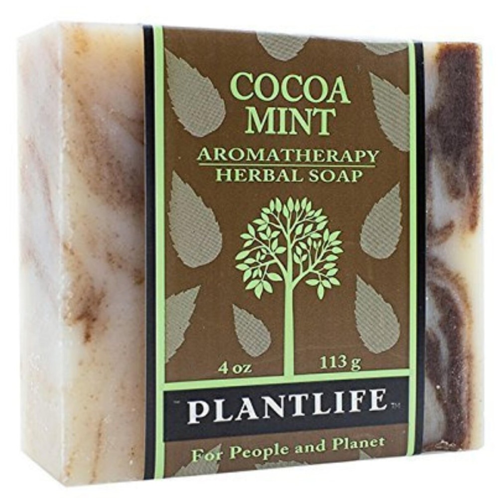 Plantlife Cocoa Mint Bar Soap - Moisturizing and Soothing Soap for Your Skin - Hand Crafted Using Plant-Based Ingredients - Made in California 4oz Bar