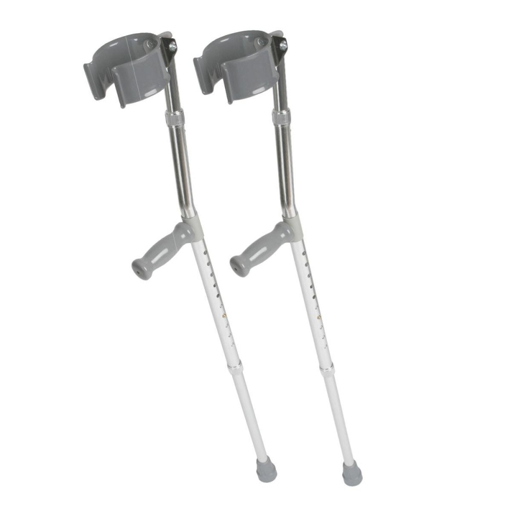Medline Aluminum Forearm Crutches, Adult, Pack of 2