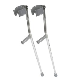 Medline Aluminum Forearm Crutches, Adult, Pack of 2