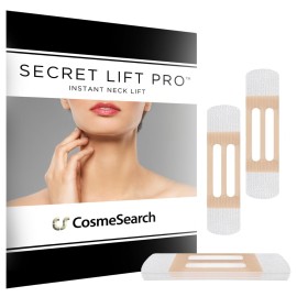 CosmeSearch, Inc. Secret Lift Pro - Instant Neck Lift Tapes and Bands Pre-Assembled Jaw Jowl Neck Tape Ultra Lifts