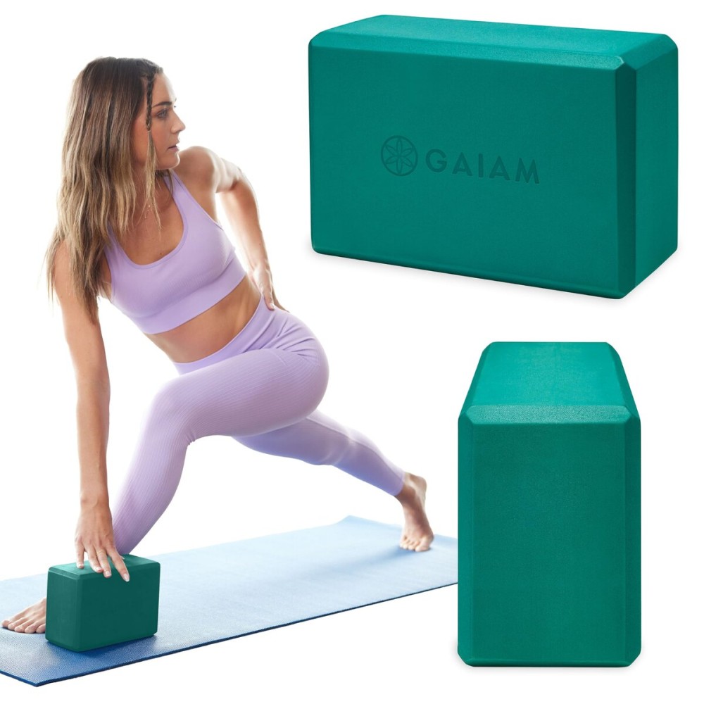 Gaiam Yoga Block - Supportive Latex-Free Eva Foam - Soft Non-Slip Surface with Beveled Edges for Yoga, Pilates, Meditation - Yoga Accessories for Stability, Balance, Deepen Stretches