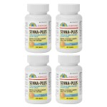 GeriCare Senna Plus Natural Vegetable Laxative with Stool Softener, Docusate Sodium 50mg, Sennosides 8.6mg 100 Count (Pack of 4)