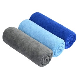 SINLAND Microfiber Camping Towels Super Absorbent Compact Travel Towel Ultra Soft Quick Dry Gym Towels for Sports Beach Swimming Backpacking Hiking and Yoga 3 Pack 16 Inch X 32 Inch