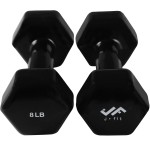 JFIT Vinyl Dumbbell (Set of 2), 8 LBS