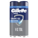 Gillette Series 3X Action Shave Gel, Moisturizing Twin Pack (7 Ounce Each)